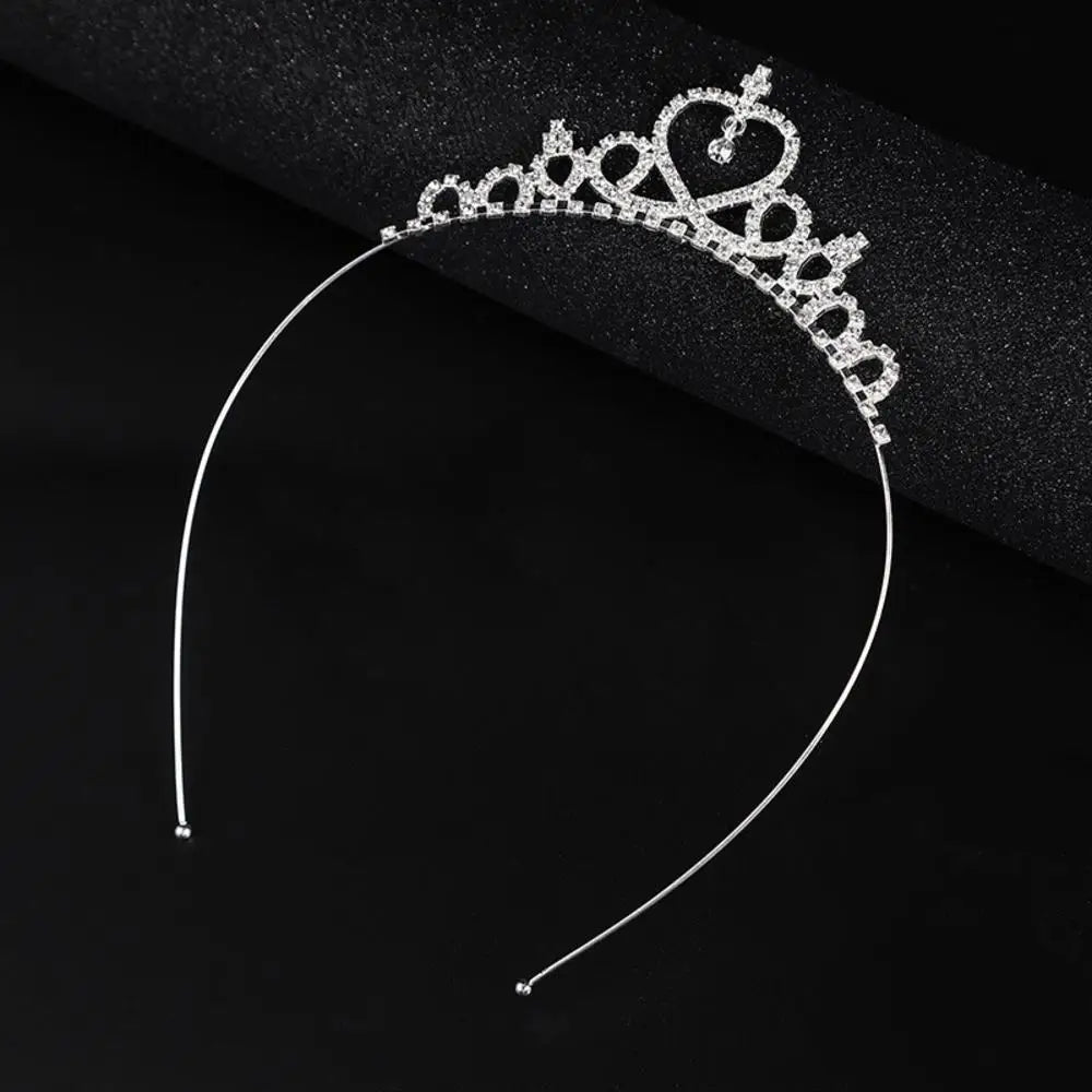 Princesa Crystal Tiaras e coroas para meninas, jóias para cabelo, bandana para crianças, amor nupcial Prom Crown, acessórios para festa de casamento