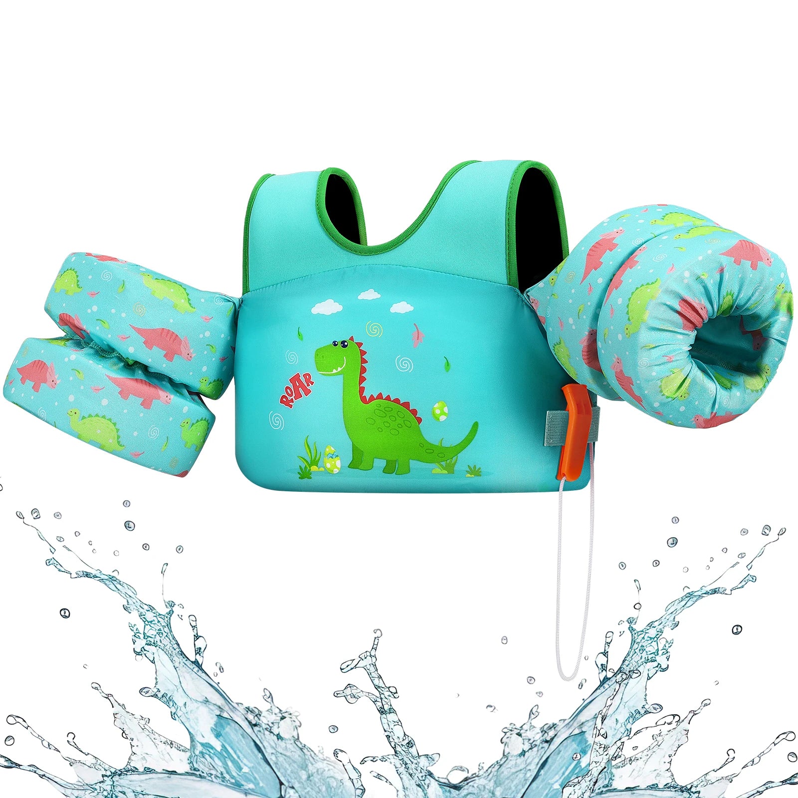 Crianças colete salva-vidas das crianças braço de natação float apito criança swimsuit espuma segurança piscina acessórios para caiaque