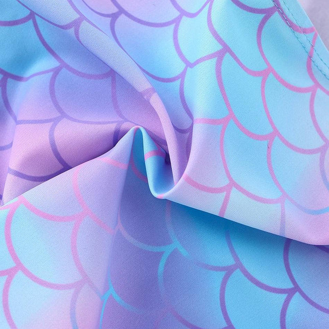Maiô de biquíni infantil em escala sereia, moda feminina
