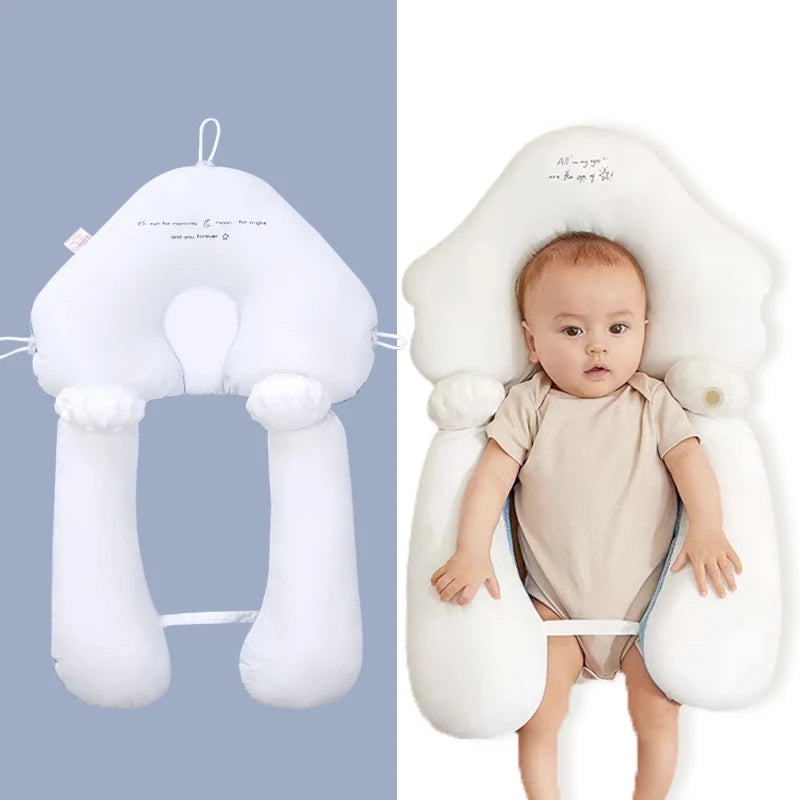 Almofada Calmante Multifuncional para Bebê Recém-Nascido, Cor Sólida, Rebound, Side Sleeping, Respirável e Conforto