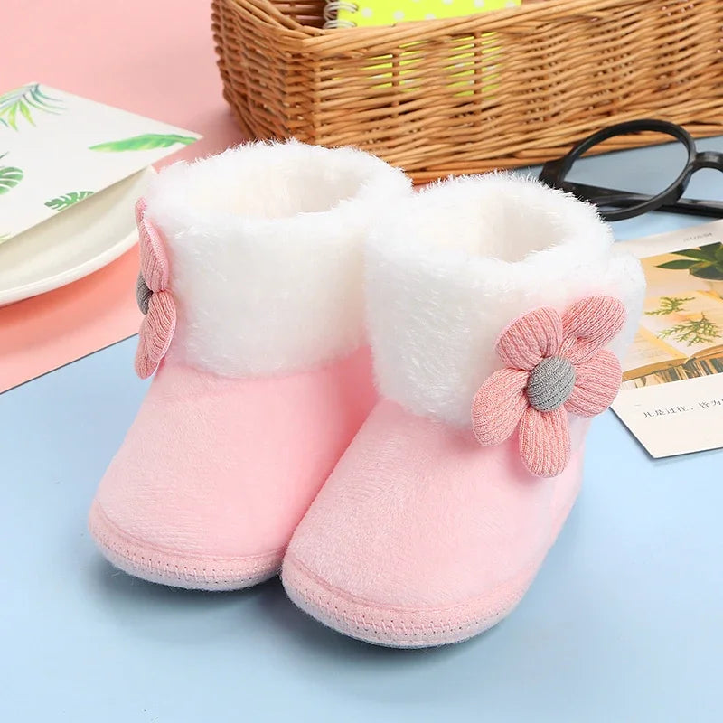 Bebê recém-nascido meninas meninos botas macias sólida pompom botas de neve infantil da criança recém-nascido sapatos de aquecimento nova moda sapatos confortáveis