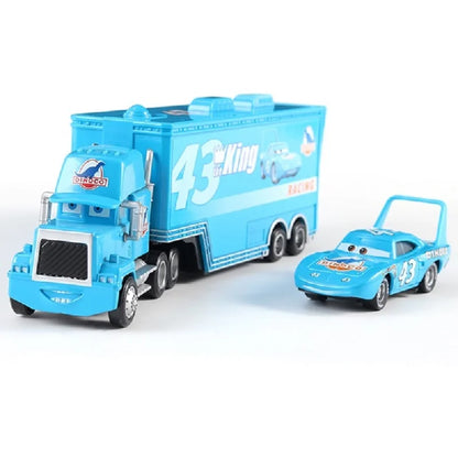 Disney Pixar Cars and Trucks Toy Set para Crianças, O Rei Cruz, Relâmpago McQueen, Mike, Tio 1:43, Modelo fundido, Presente