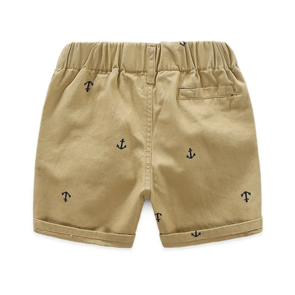 Shorts infantis de algodão, roupa de bebê, shorts de praia para meninos, capris de lazer, calça infantil, verão, 2 a 9 anos, KF553