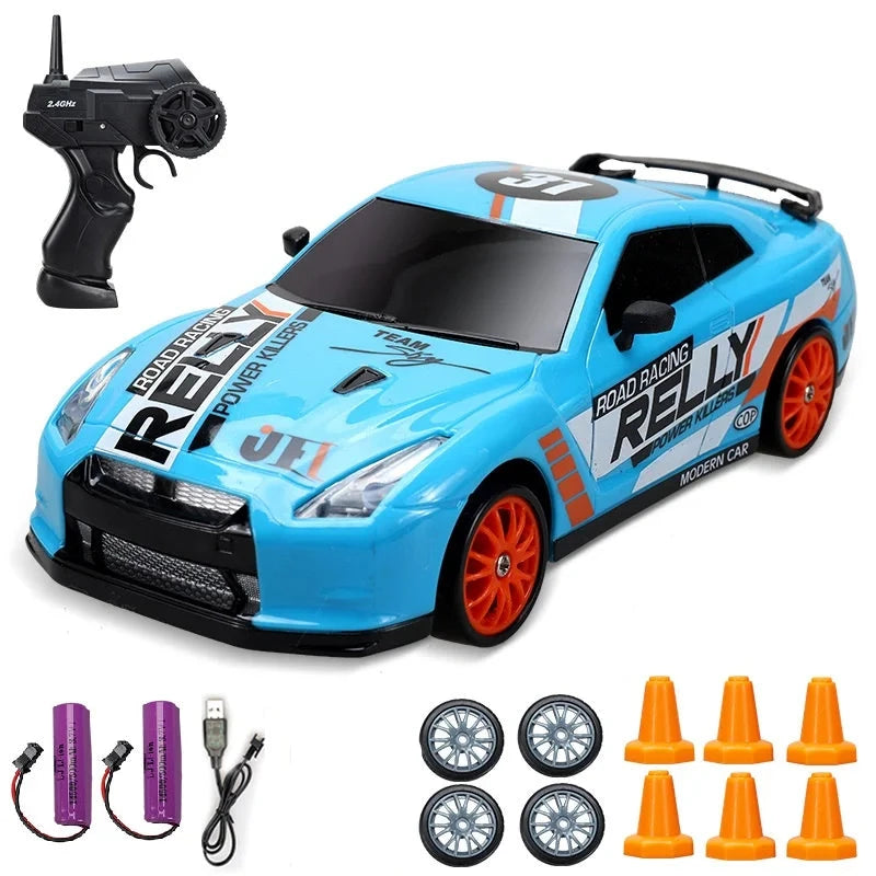 Alta Velocidade Drift RC Car Toy para Crianças, Controle Remoto 4WD, Modelo AE86, Veículo GTR, Carros de Corrida RC, Presentes de Natal, 2.4G