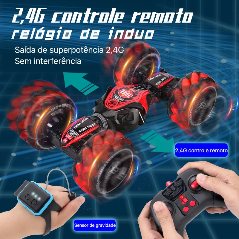 Zwn 1:12 4wd rc carro rádio gesto indução música luz dublê carro de controle remoto fora de estrada meninos brinquedos para crianças presentes