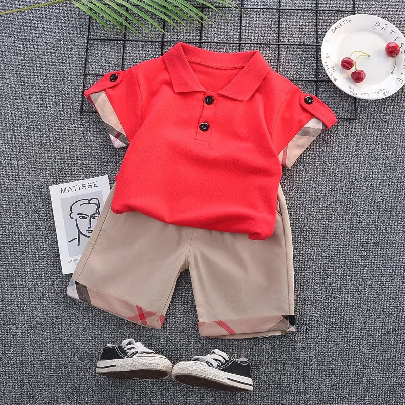 Conjuntos de roupas de verão de bebês meninos e meninas, camiseta e shorts, roupas infantis ternos, roupas infantis, camisetas e calças infantis, novo