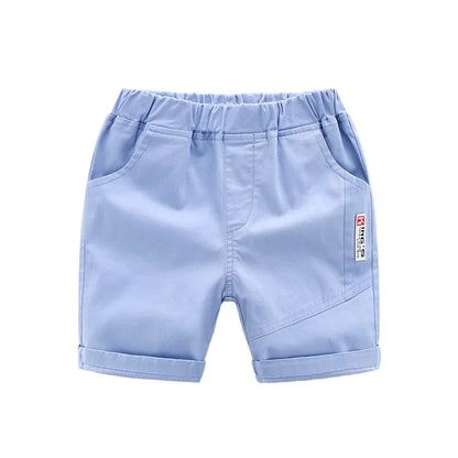 Calça média de algodão infantil, shorts de bebê, moda casual infantil, calças de praia fofas, 2-7 anos, verão, 2023