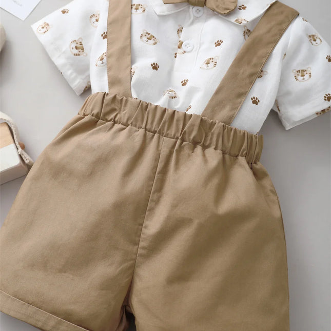 Conjunto Infantil Camiseta + Shorts com Gravata