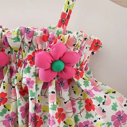 Blusa de Alça e Short Floral Infantil