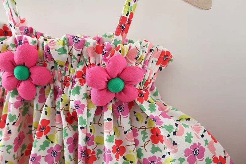 Blusa de Alça e Short Floral Infantil