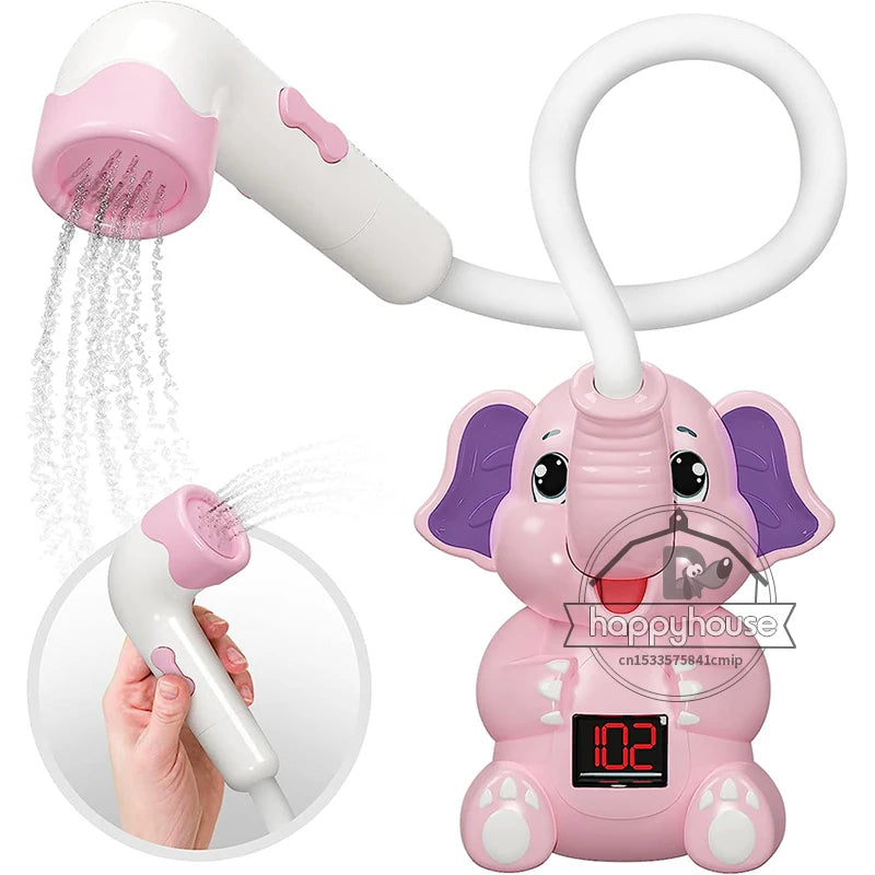 Baby Bath Shower com termômetro, Elefante elétrico, Spray de água, Brinquedos para crianças, Tathtub, Toddlers