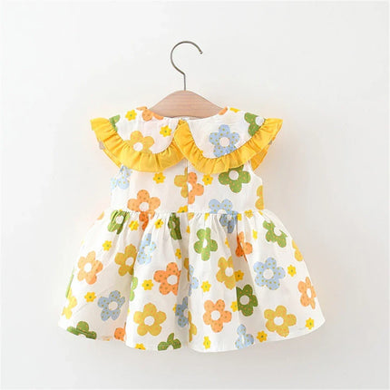 Vestido Flor com Gola