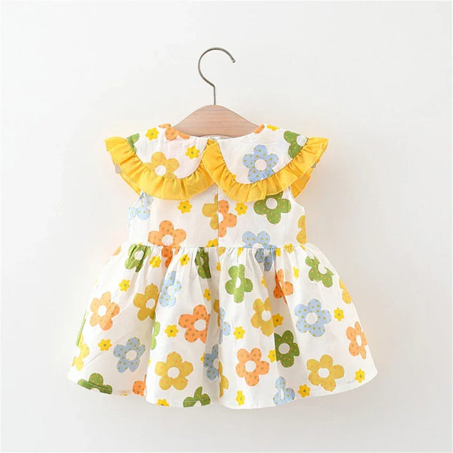 Vestido Flor com Gola