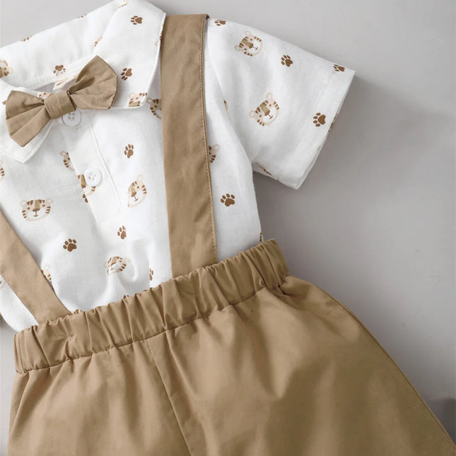 Conjunto Infantil Camiseta + Shorts com Gravata
