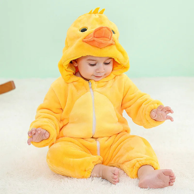 Macacão de bebê ponto macacões crianças cosplay inverno flanela uma peça com capuz jumpers geral menina cresce menino crescimentos roupa bebe