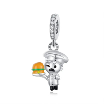 S925 Sterling Silver Baby Chupeta Pingente, Dangle Charm Fit Pulseira, colares bonitos das crianças, acessórios de jóias