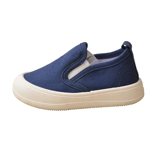 Tênis de lona plana para crianças, sapatos confortáveis ao ar livre, antiderrapante, respirável, macio, para caminhar, boa qualidade, ek9s61