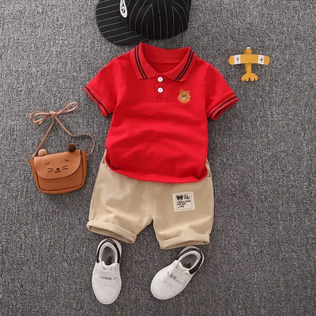 Crianças roupas mãe crianças conjuntos de crianças meninos camiseta shorts verão algodão manga curta moda suit2pcs