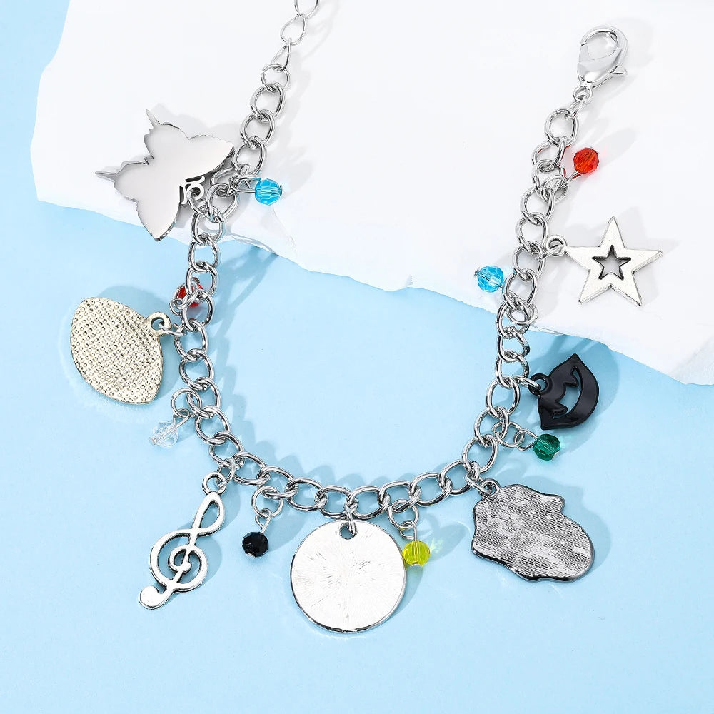 Olivia-Sour Charm Bracelet para Mulheres, Álbum de Música Jóias, Muitos Pingentes Corrente, Pulseira para Fãs, Colecionáveis Presentes