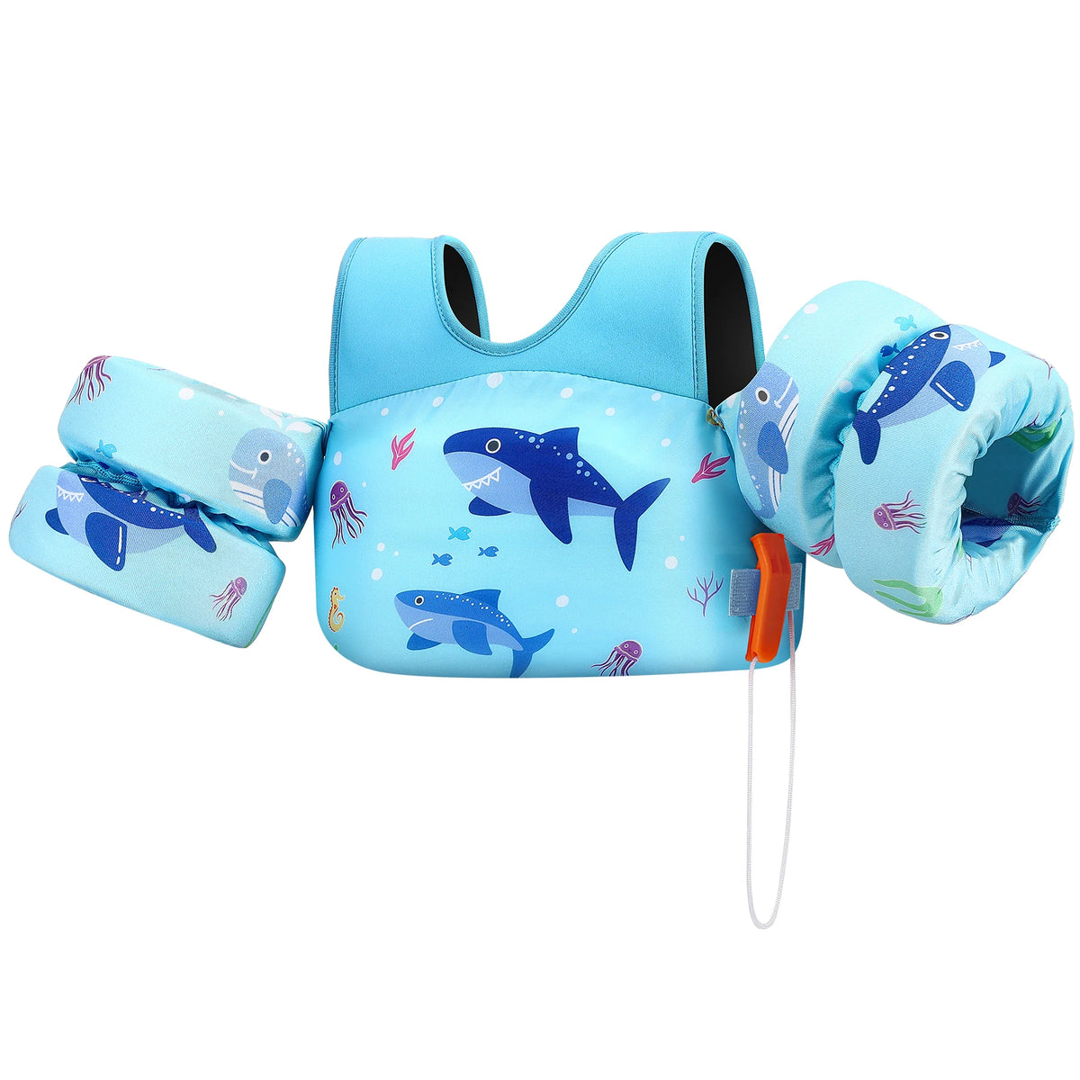 Crianças colete salva-vidas das crianças braço de natação float apito criança swimsuit espuma segurança piscina acessórios para caiaque