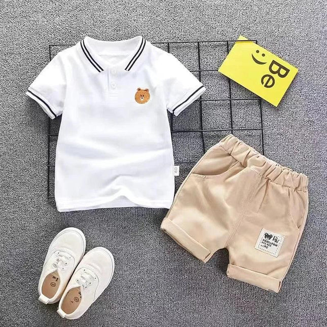 Crianças roupas mãe crianças conjuntos de crianças meninos camiseta shorts verão algodão manga curta moda suit2pcs