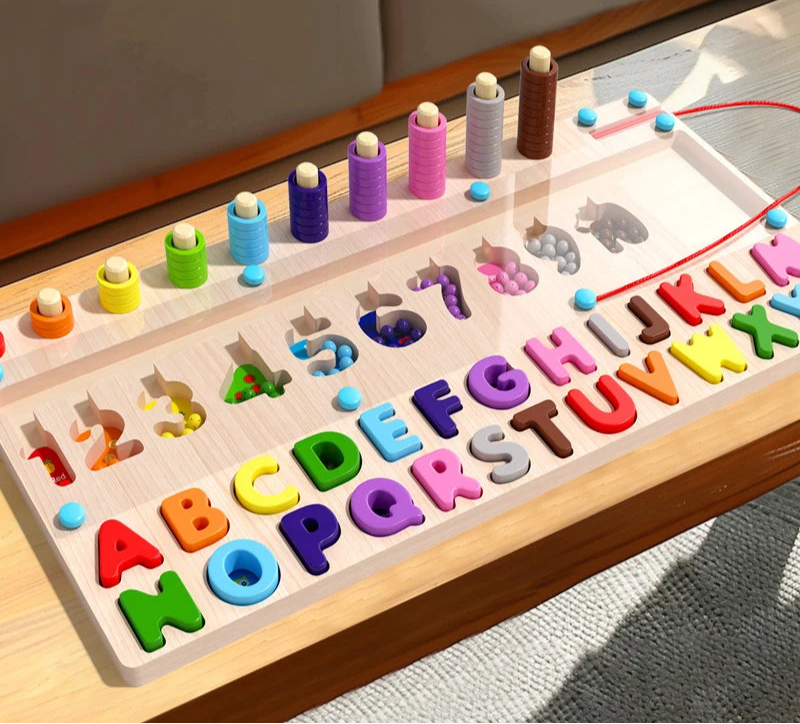 Montessori brinquedos de madeira pré-escolar crianças deleite quebra-cabeças jogos brinquedos cedo cores educacionais números forma correspondência brinquedos presentes