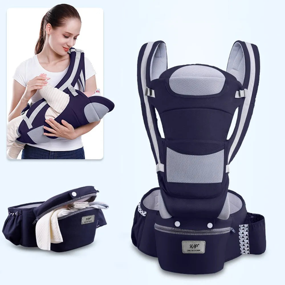 Ergonômico canguru bebê portador com frente enfrentando, envoltório Sling, mochila de viagem, infantil Hipseat, recém-nascido