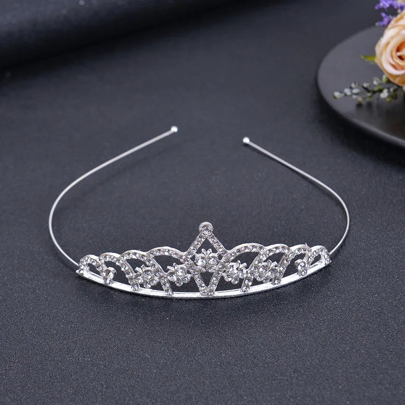 Princesa Crystal Tiaras e coroas para meninas, jóias para cabelo, bandana para crianças, amor nupcial Prom Crown, acessórios para festa de casamento