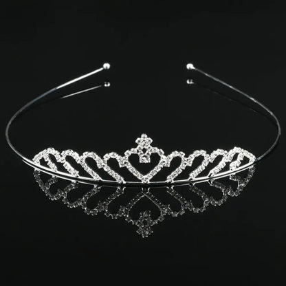 Princesa Crystal Tiaras e coroas para meninas, jóias para cabelo, bandana para crianças, amor nupcial Prom Crown, acessórios para festa de casamento