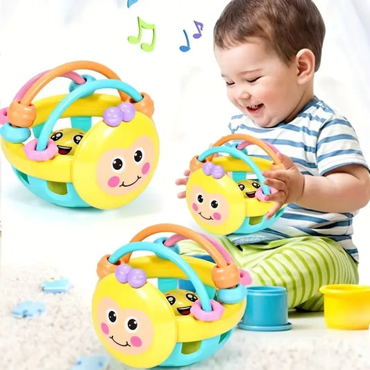 1 Pc 10cm Baby Toy Catch Ball Bendy Baby Walker Chocalhos Desenvolver Bola Inteligência 0-12 Meses de Plástico Bell Rattle Doll