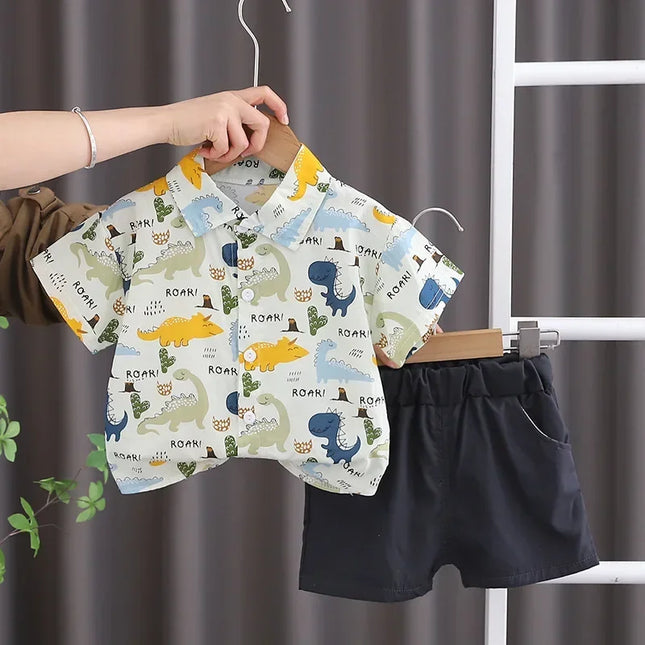 Crianças roupas mãe crianças conjuntos de crianças meninos camiseta shorts verão algodão manga curta moda suit2pcs
