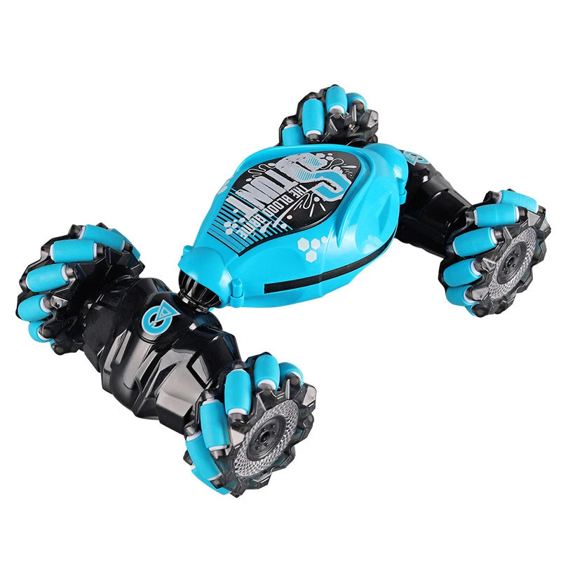 RC Drift Car com Música Led Lights, Rádio Controle Remoto Spray Stunt Car, 360 ° Rotating Climbing Car, Brinquedos Presente, Gesto 2.4G, 4WD