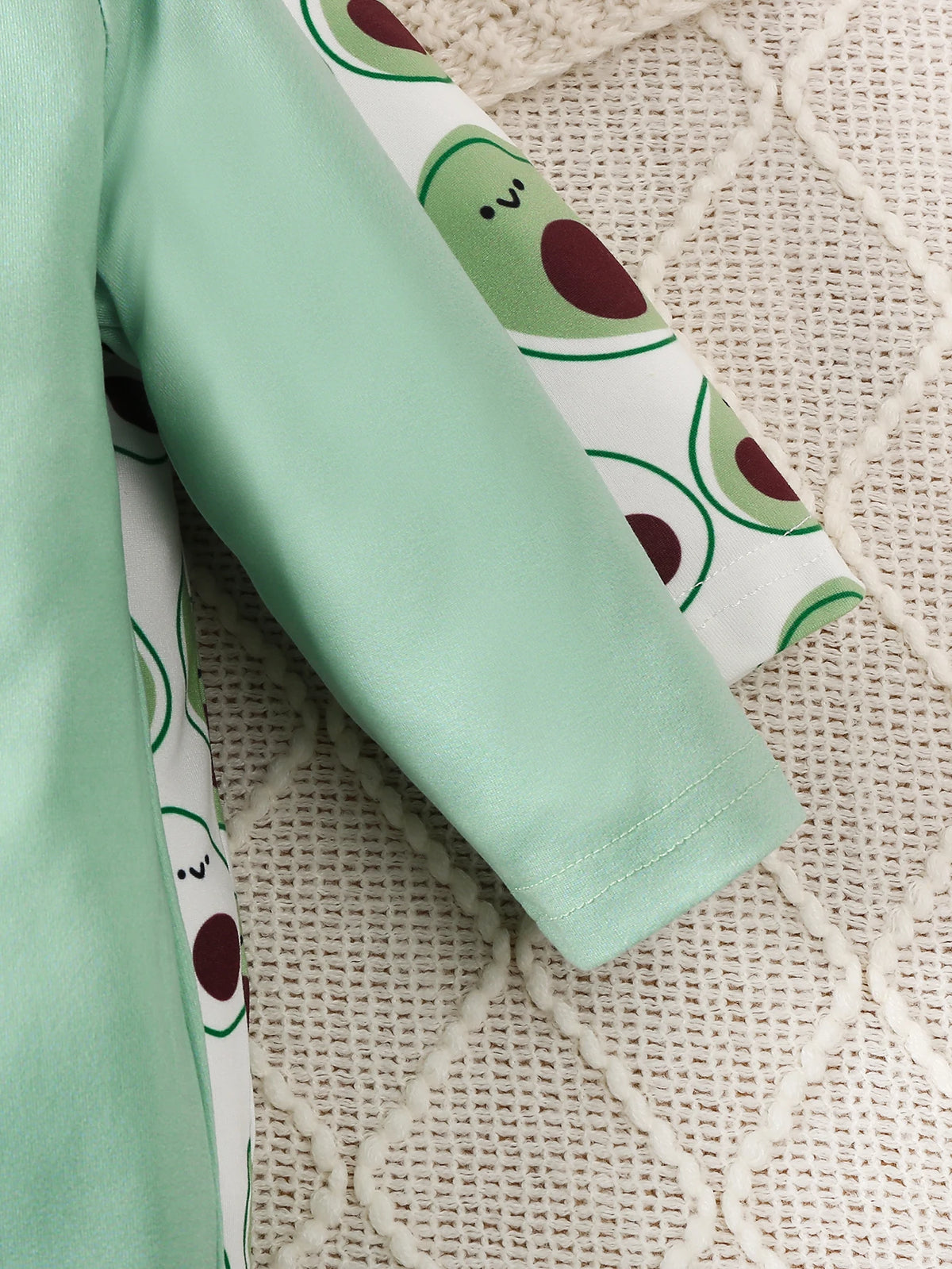 Terno de escalada com padrão de desenho animado para bebê, roupa interior, bonito Onesie, cheio de impresso, verde claro, recém-nascido, 2 pcs set, 0 a 9m