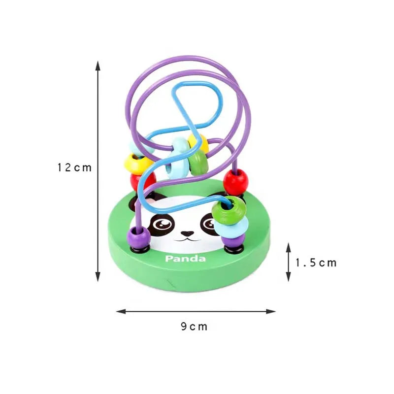 Montessori Educational Math Toy para crianças, brinquedos de madeira, círculos grânulo, labirinto de arame para crianças, quebra-cabeças de madeira