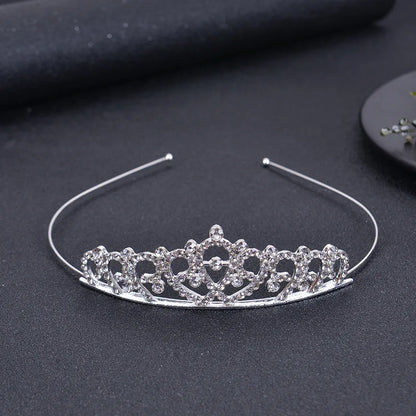 Princesa Crystal Tiaras e coroas para meninas, jóias para cabelo, bandana para crianças, amor nupcial Prom Crown, acessórios para festa de casamento