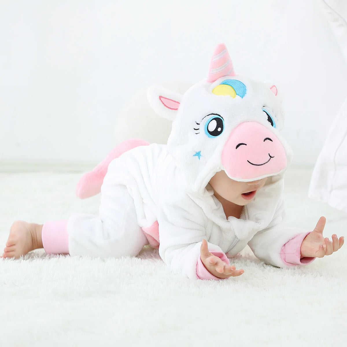 Macacão de bebê ponto macacões crianças cosplay inverno flanela uma peça com capuz jumpers geral menina cresce menino crescimentos roupa bebe