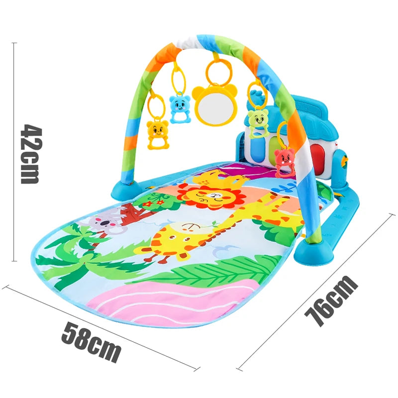 Piano Crawling Blanket para bebê recém-nascido, Fitness Stand, Music Play, Gym Atividade Brinquedos, Game Pad, Educação Infantil, Presentes, 0-36 meses