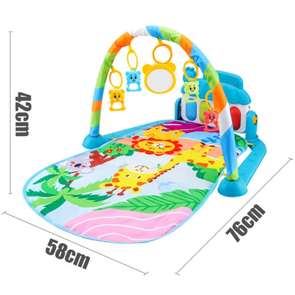 Piano Crawling Blanket para bebê recém-nascido, Fitness Stand, Music Play, Gym Atividade Brinquedos, Game Pad, Educação Infantil, Presentes, 0-36 meses