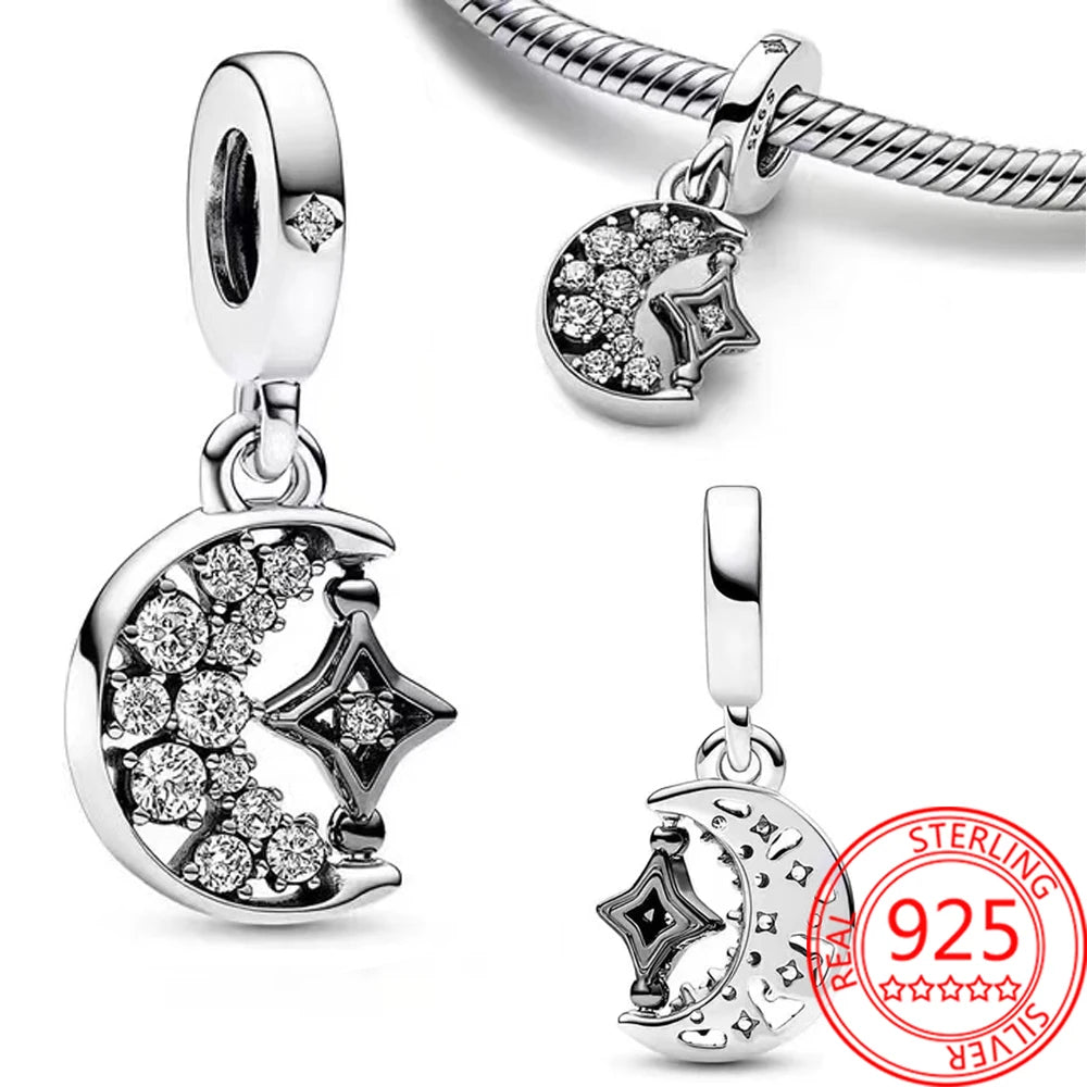 S925 Sterling Silver Baby Chupeta Pingente, Dangle Charm Fit Pulseira, colares bonitos das crianças, acessórios de jóias