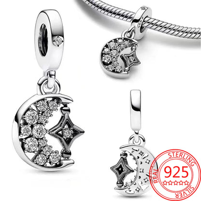 S925 Sterling Silver Baby Chupeta Pingente, Dangle Charm Fit Pulseira, colares bonitos das crianças, acessórios de jóias