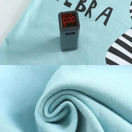 Conjunto infantil de roupas estampadas zebra, shorts de manga curta para meninos, terno casual esportivo de algodão macio, de 1 a 6 anos, verão