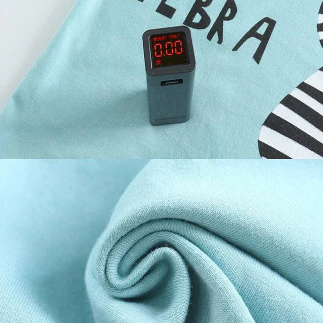 Conjunto infantil de roupas estampadas zebra, shorts de manga curta para meninos, terno casual esportivo de algodão macio, de 1 a 6 anos, verão