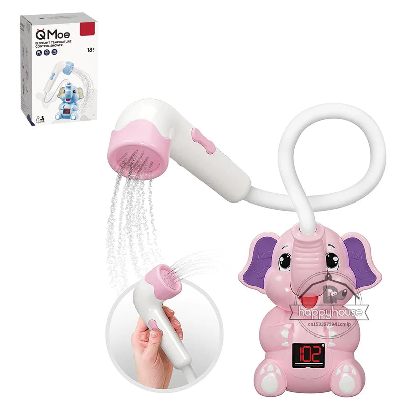 Baby Bath Shower com termômetro, Elefante elétrico, Spray de água, Brinquedos para crianças, Tathtub, Toddlers