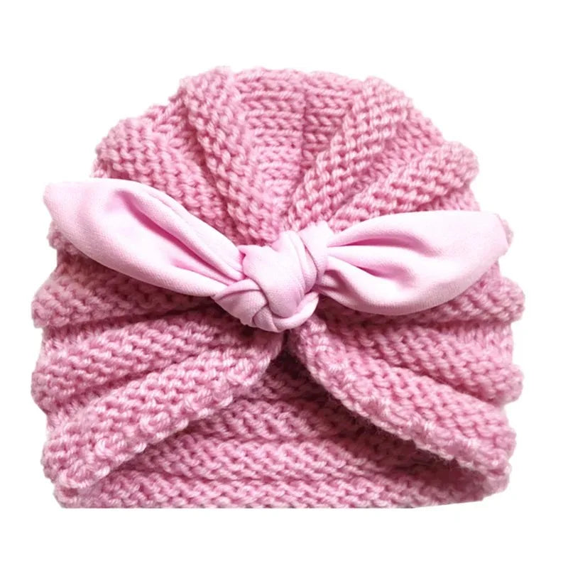 Chapéu de malha para bebê recém-nascido Chapéus infantis turbante para criança, chapéus para meninas e meninos, boné de malha, acessórios infantis, inverno