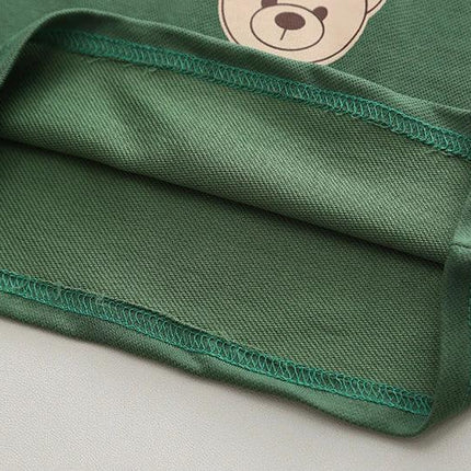 Roupa de moda coreana infantil, roupas de bebê, roupas de algodão infantil, polo casual para crianças, 2 peças