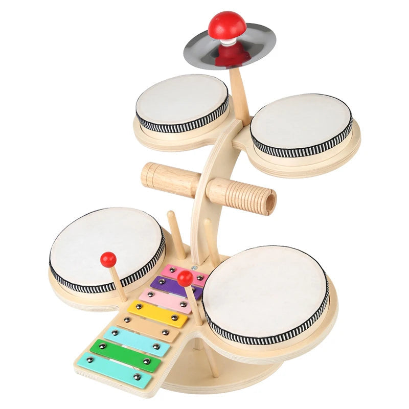Tambor de madeira do bebê, Instrumento Musical, Brinquedos de percussão, Xilofone 8-Tone, Piano, Aprendizagem Paroquial, Ritmo Pré-Escolar, Brinquedo Educativo