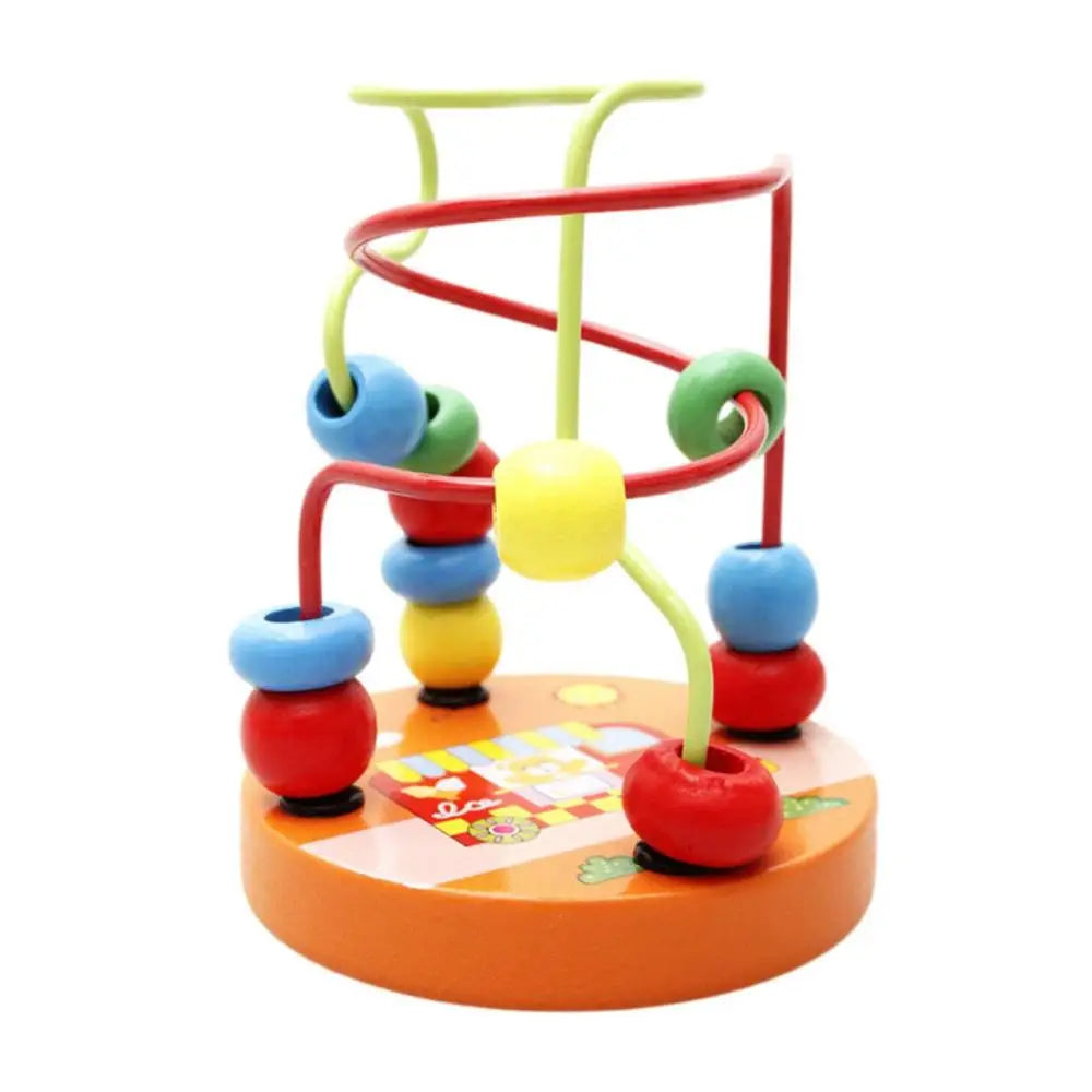 Montessori Early Education Labirinto Brinquedos para Crianças e Bebês, Colorido Roller Coaster Activity Game, Habilidades Motoras Finas, Bead Game