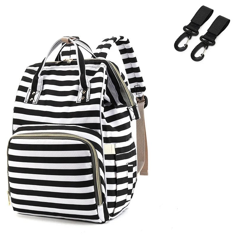 Bolsa de fraldas com grande capacidade para mamãe, mochila para bebê multifuncional, a prova d'água, para viagens, para cuidado da criança