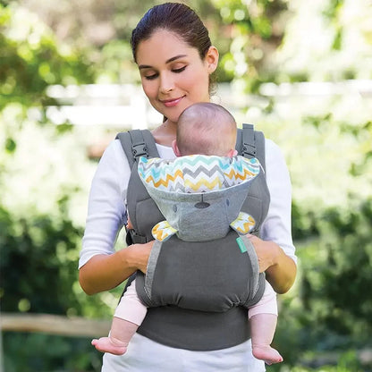 Portador de bebê ergonômico com assento de quadril e apoio lombar, Multi-posições dianteiras e traseiras, Recém-nascido para criança