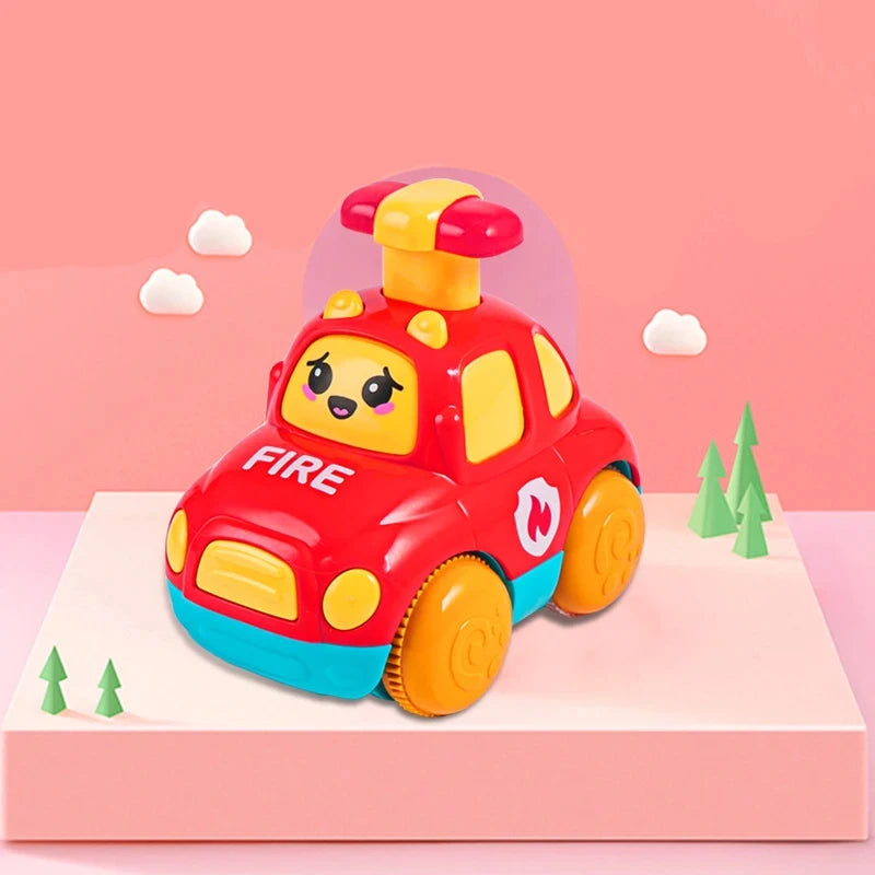 Bebê Animal Press e Go Car Toy, Pull Back Car, Light Up Wind-up Brinquedos, Presentes de aniversário para crianças de 1,2 anos